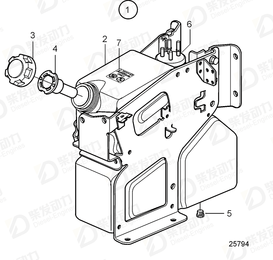 volvo penta Cap 20853251 Drawing volvo penta Cap 20853251 Drawing